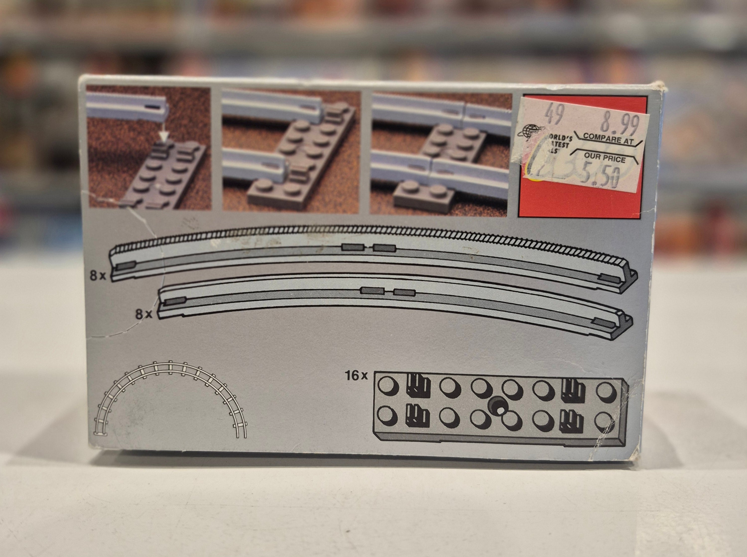 Curved Rails Grey 4.5v, 7851