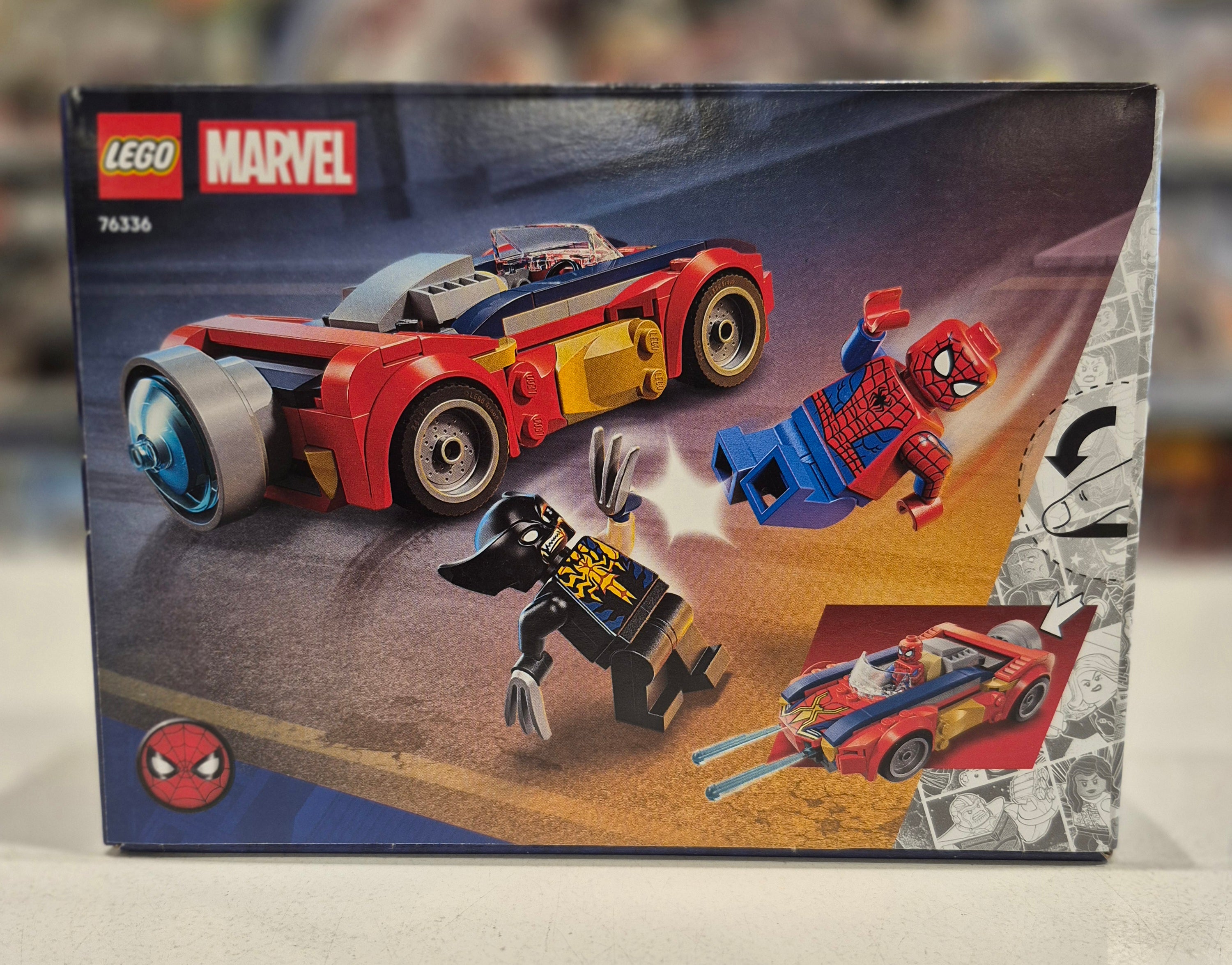 Spider-Man Car vs. Venomized Wolverine, 76336