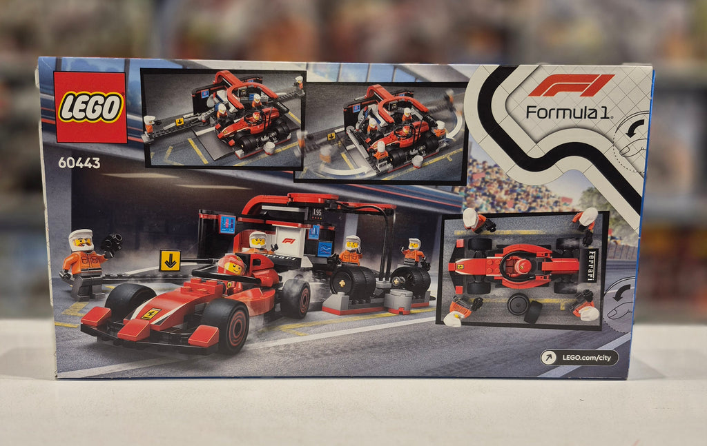 F1 Pit Stop & Pit Crew with Ferrari Car, 60443