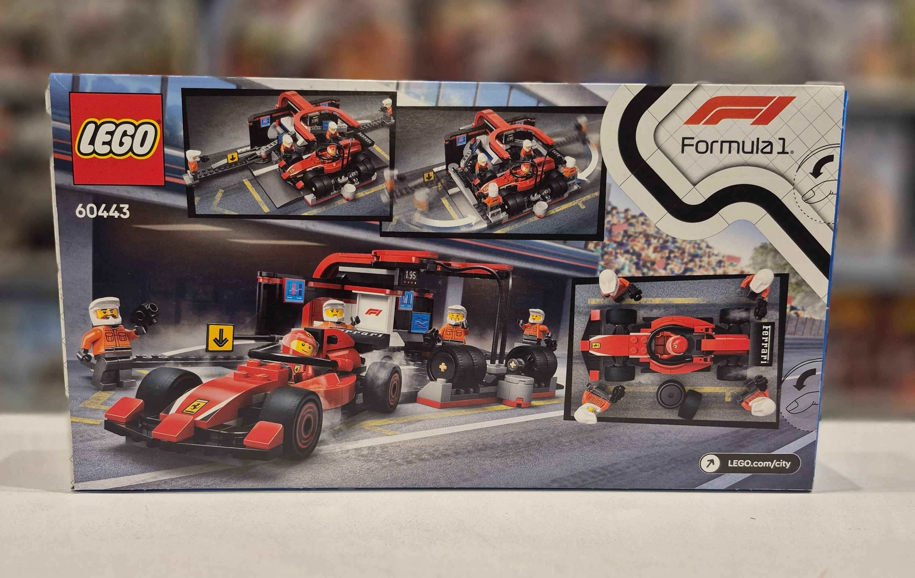 F1 Pit Stop & Pit Crew with Ferrari Car, 60443