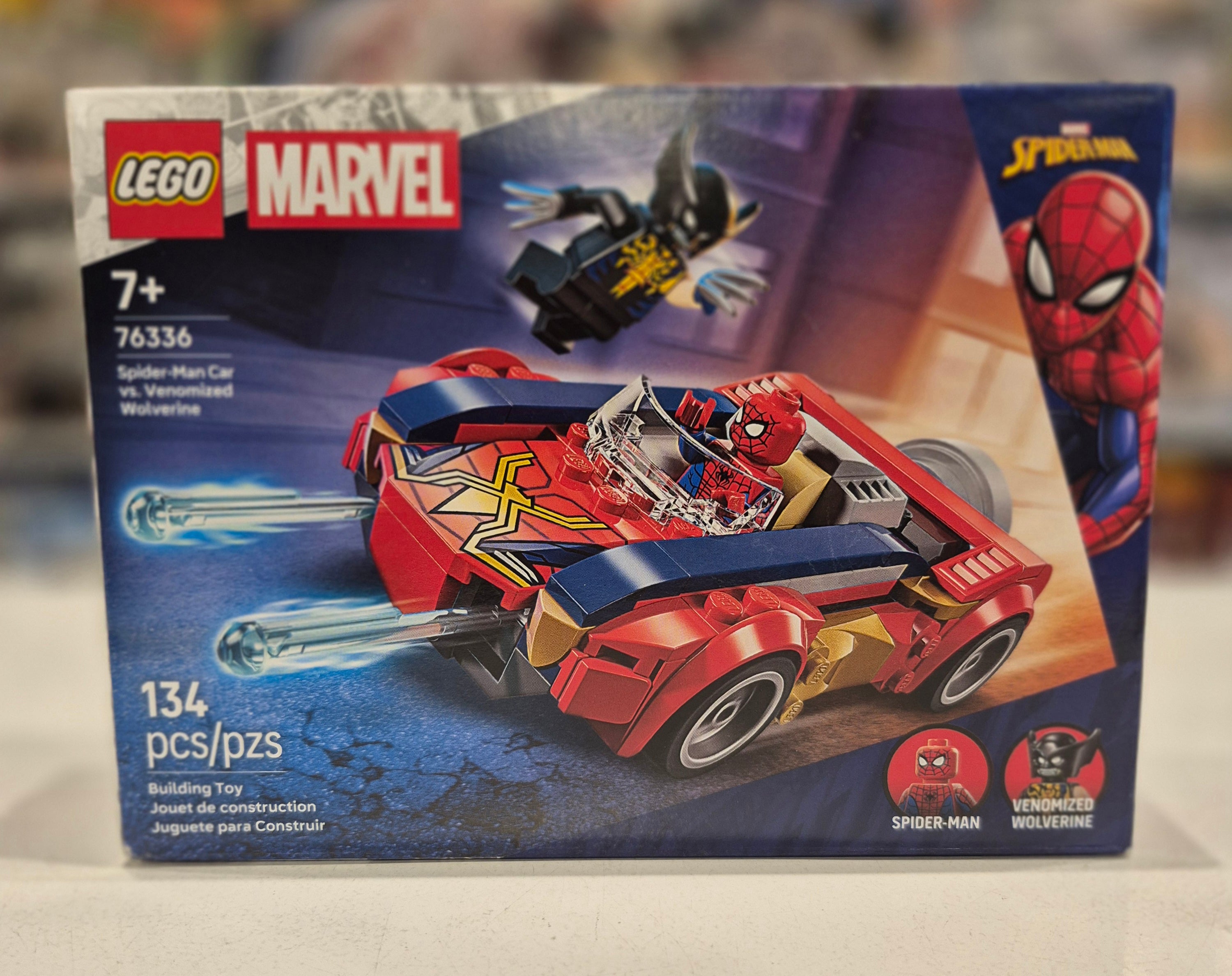 Spider-Man Car vs. Venomized Wolverine, 76336